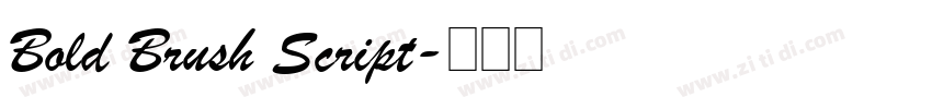 Bold Brush Script字体转换